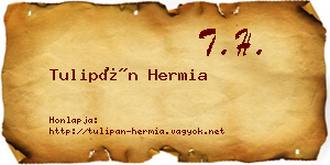 Tulipán Hermia névjegykártya